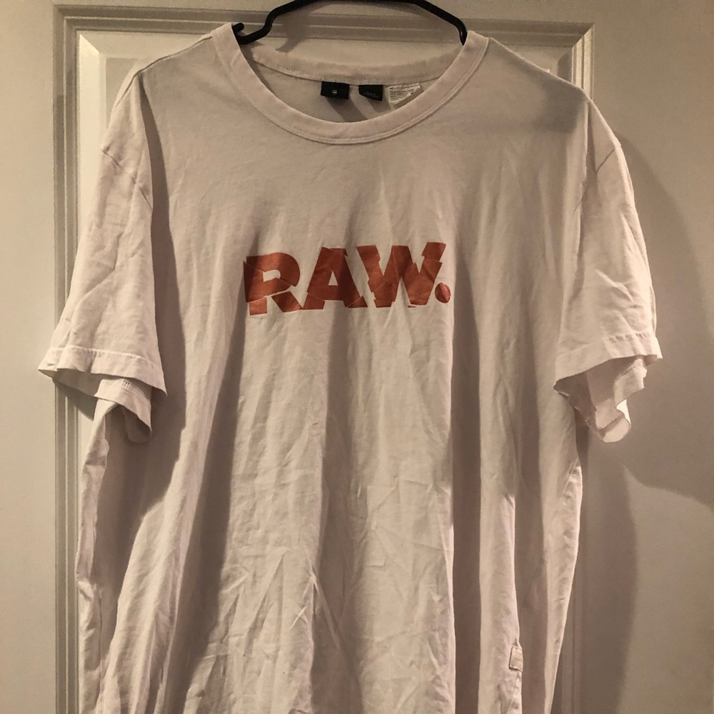 G Star Raw Short Sleeve White T Shirt